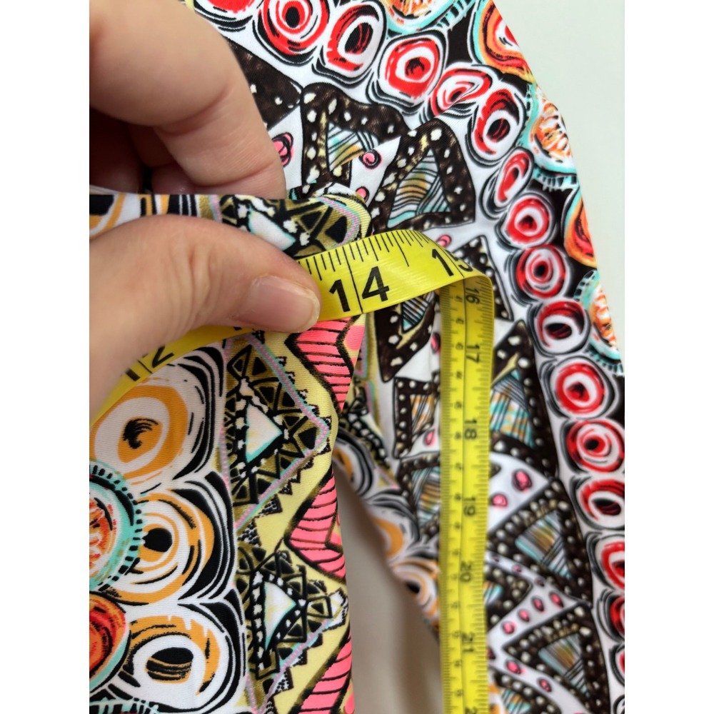 Slip Ins DiveSkin SurfSkin Long Sleeve Geometric Tribal Print Size S - Picture 8 of 11